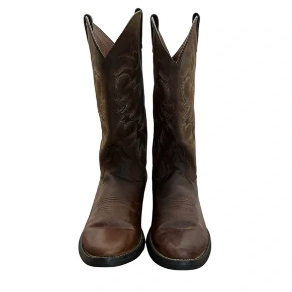 Justin western boots Style 2551 Brown Size 9 M - Picture 4 of 10